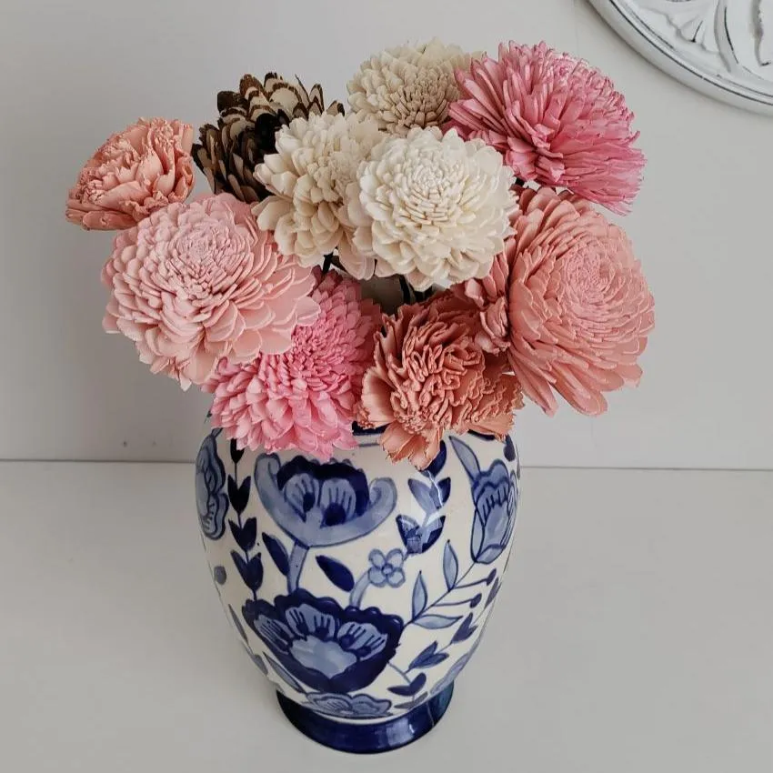 Coressa Sholapith DIY Flower Bunch | Vase Not Included | 11 Flower Heads