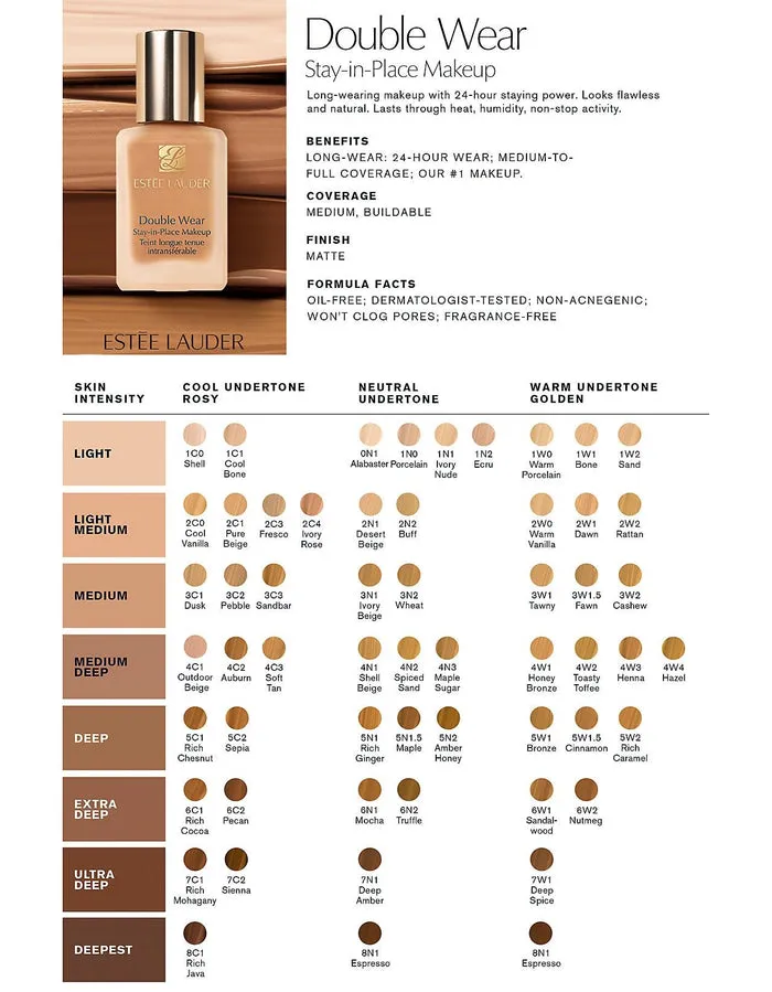 Estée Lauder Double Wear Stay-in-Place Foundation (1N2)