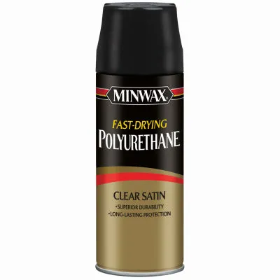 Fast-Drying Polyurethane Finish 11.5 OZ SPRAY - SATIN - CLEAR