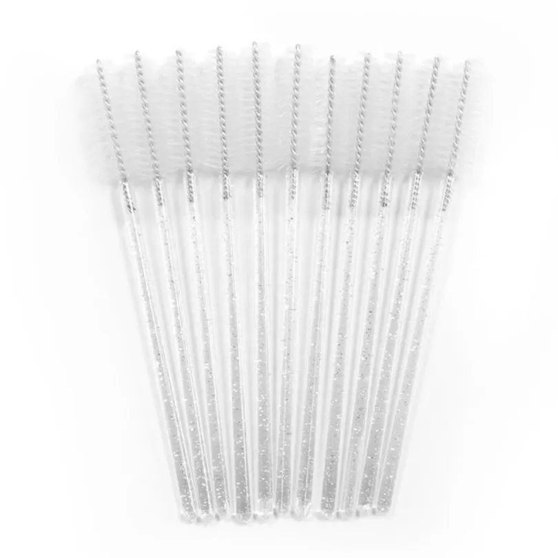 Glitter Mascara Wands/Spoolies - White (50/250/500pcs)