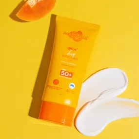 Glow  Dewy Sunscreen with SPF 50  & PA     for UVA/B & Blue Light Protection & No White Cast - 80g