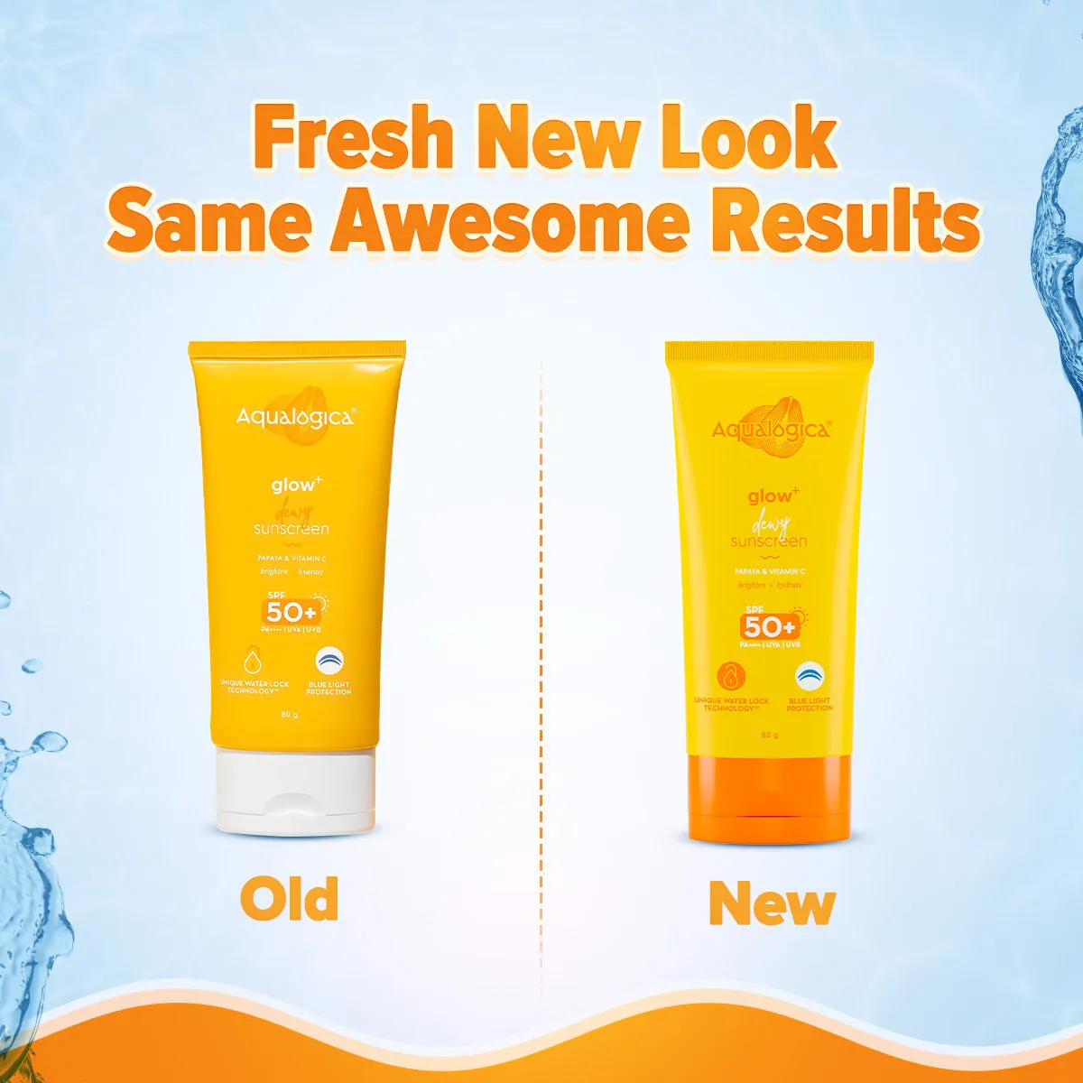 Glow  Dewy Sunscreen with SPF 50  & PA     for UVA/B & Blue Light Protection & No White Cast - 80g