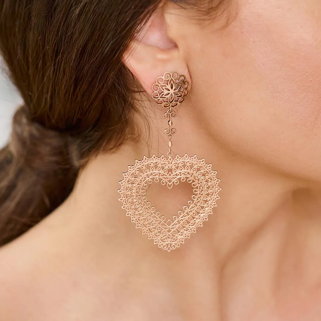 Heart Statement Earrings