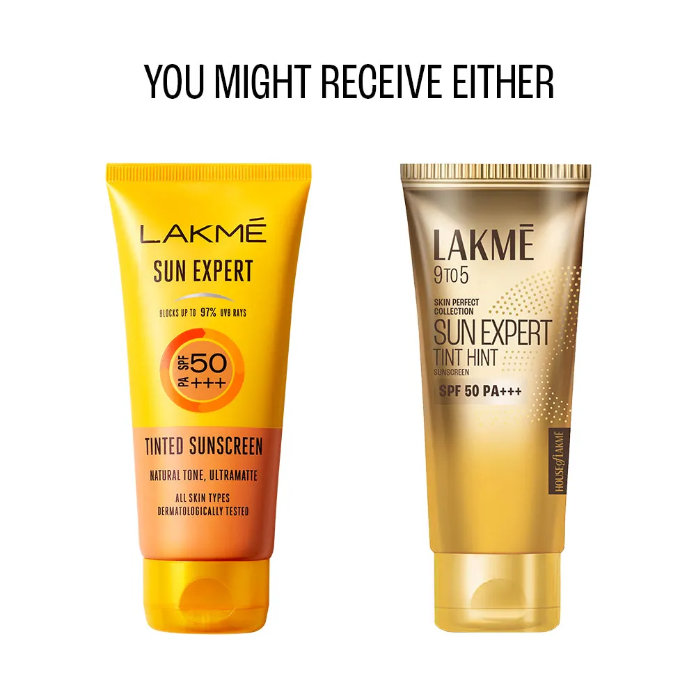 Lakmē Sun Expert Tinted Sunscreen SPF 50 PA     | Broad spectrum  UVA/B protection | Blue light protection | No White Cast | for all dry, oily, normal skin| Matte Finish | 100 ml