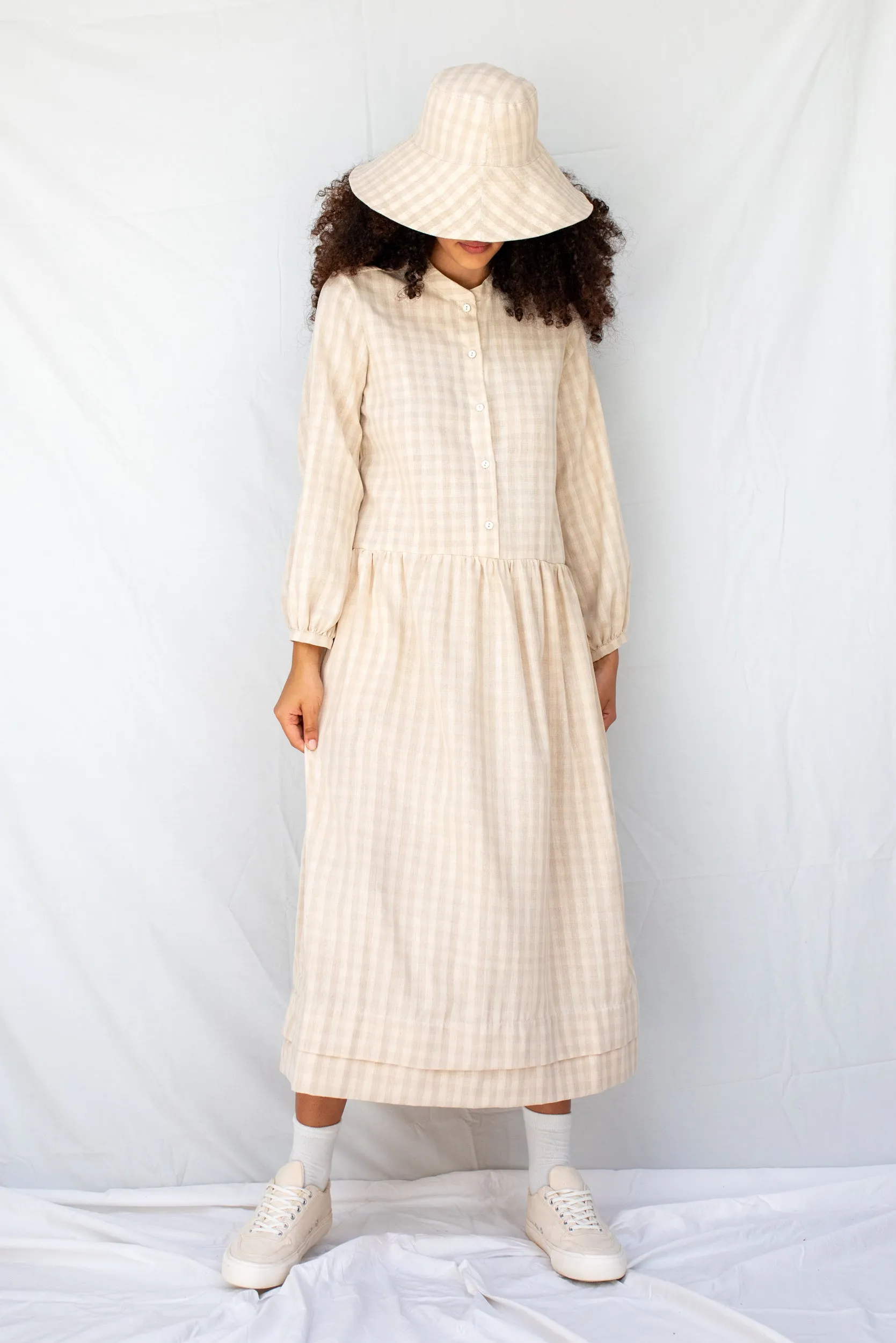 Otis Dress | Natural Gingham (S/XL only)