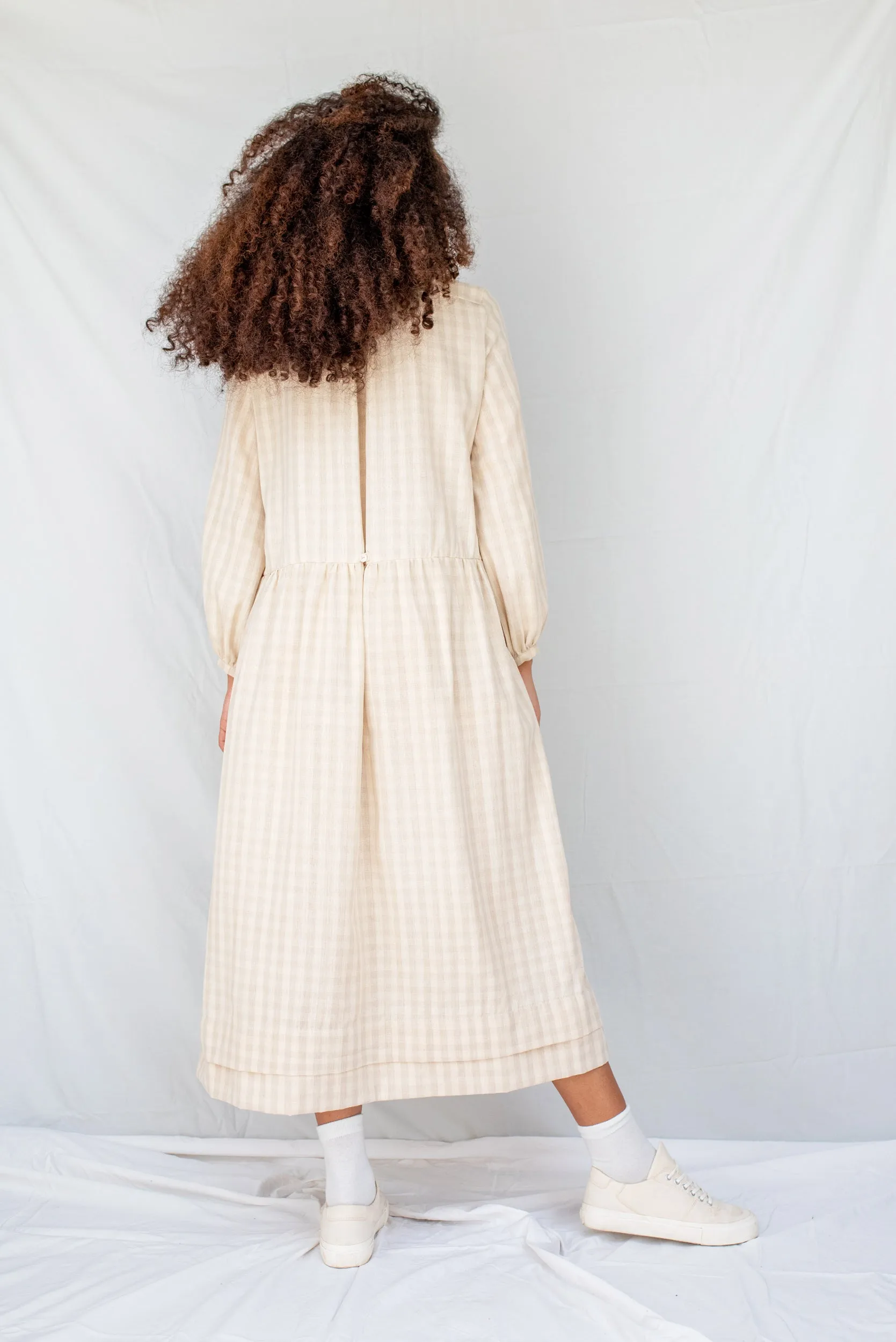 Otis Dress | Natural Gingham (S/XL only)