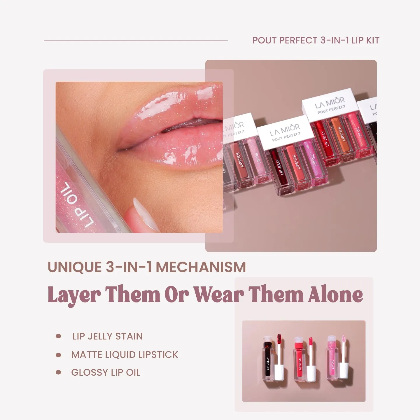 Pout Perfect 3-in-1 Lip Kit