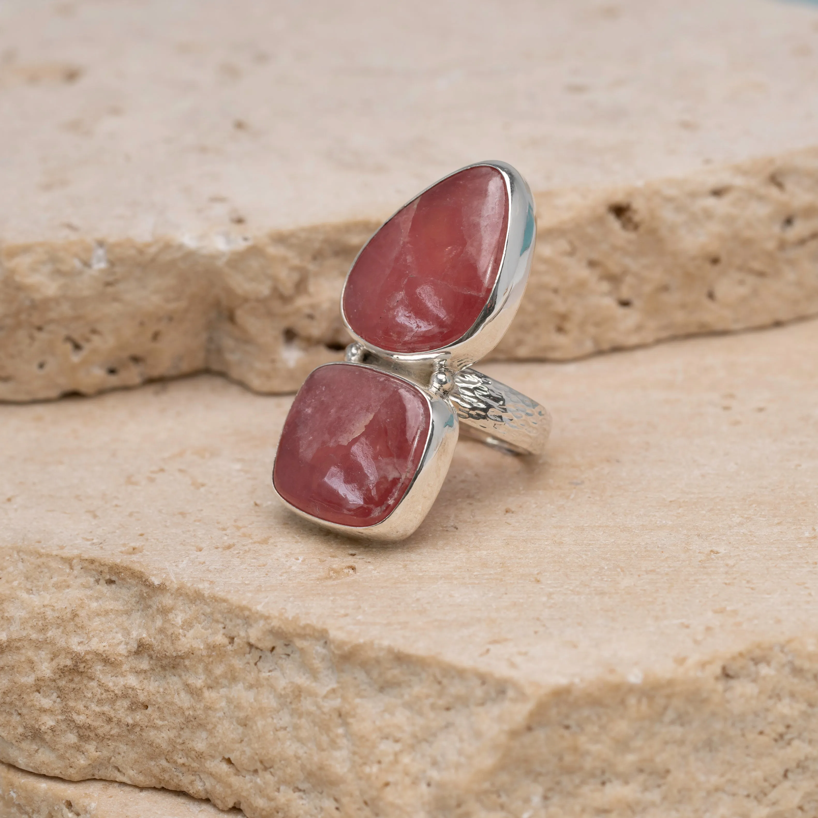 Rhodochrosite Blush Ring