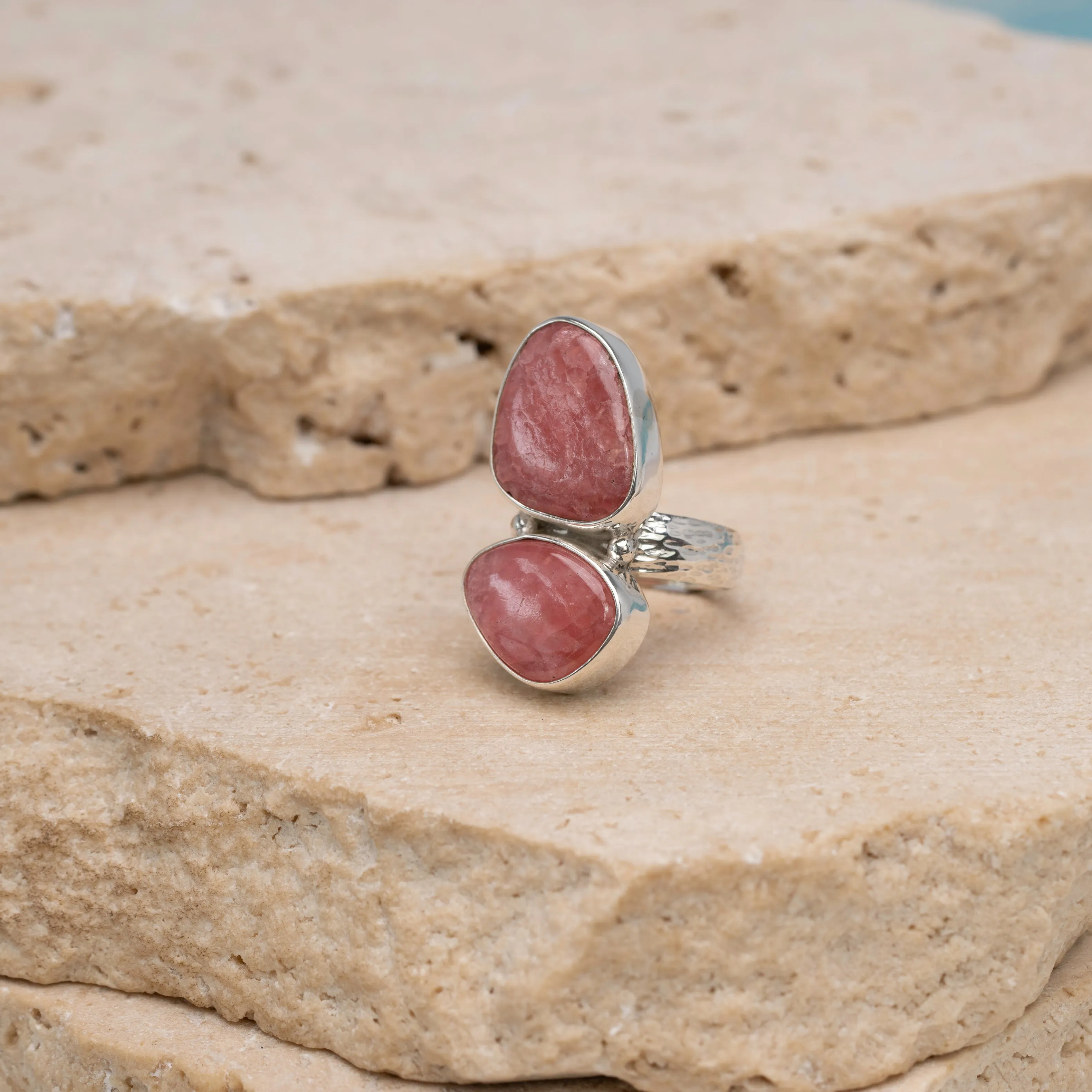 Rhodochrosite Blush Ring