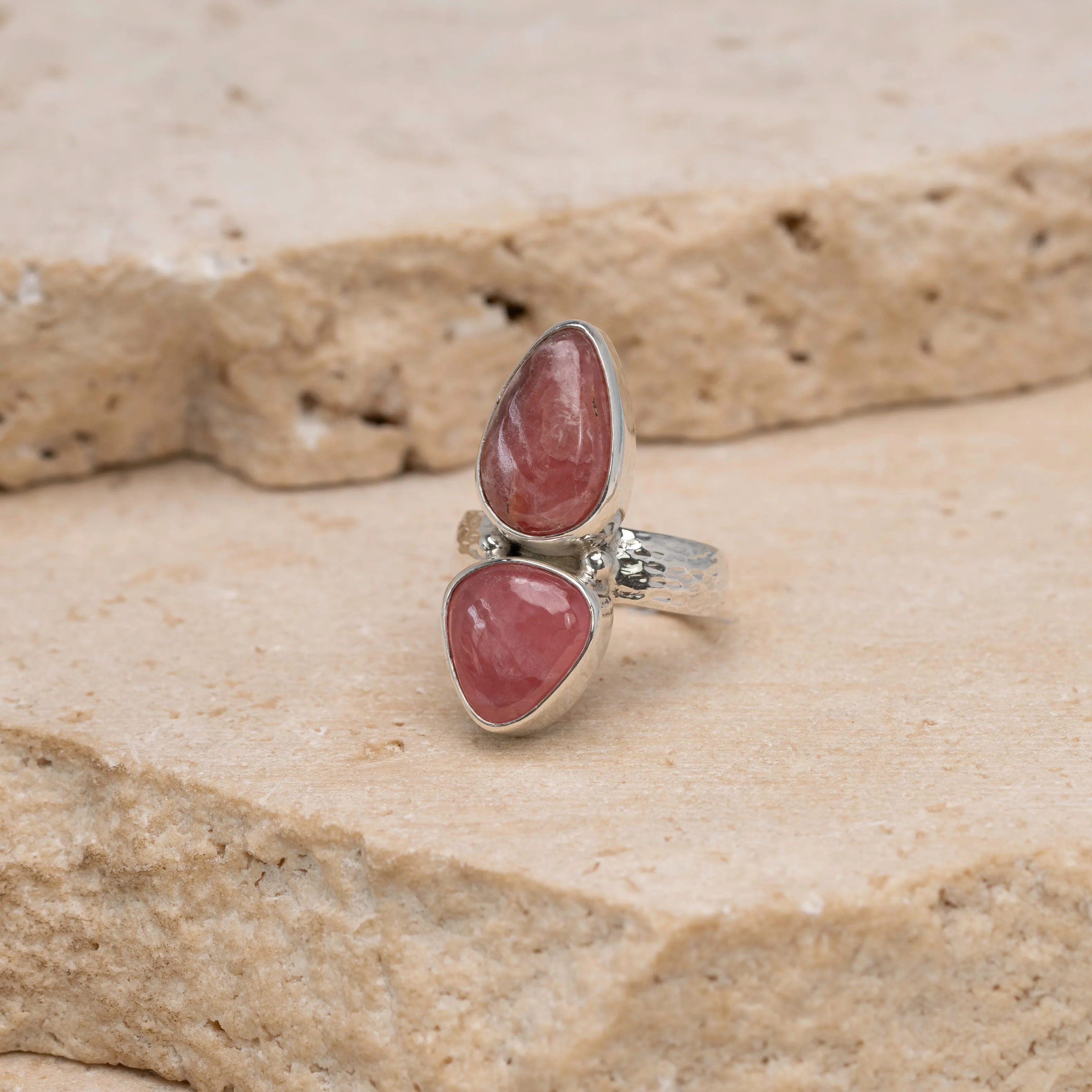 Rhodochrosite Blush Ring