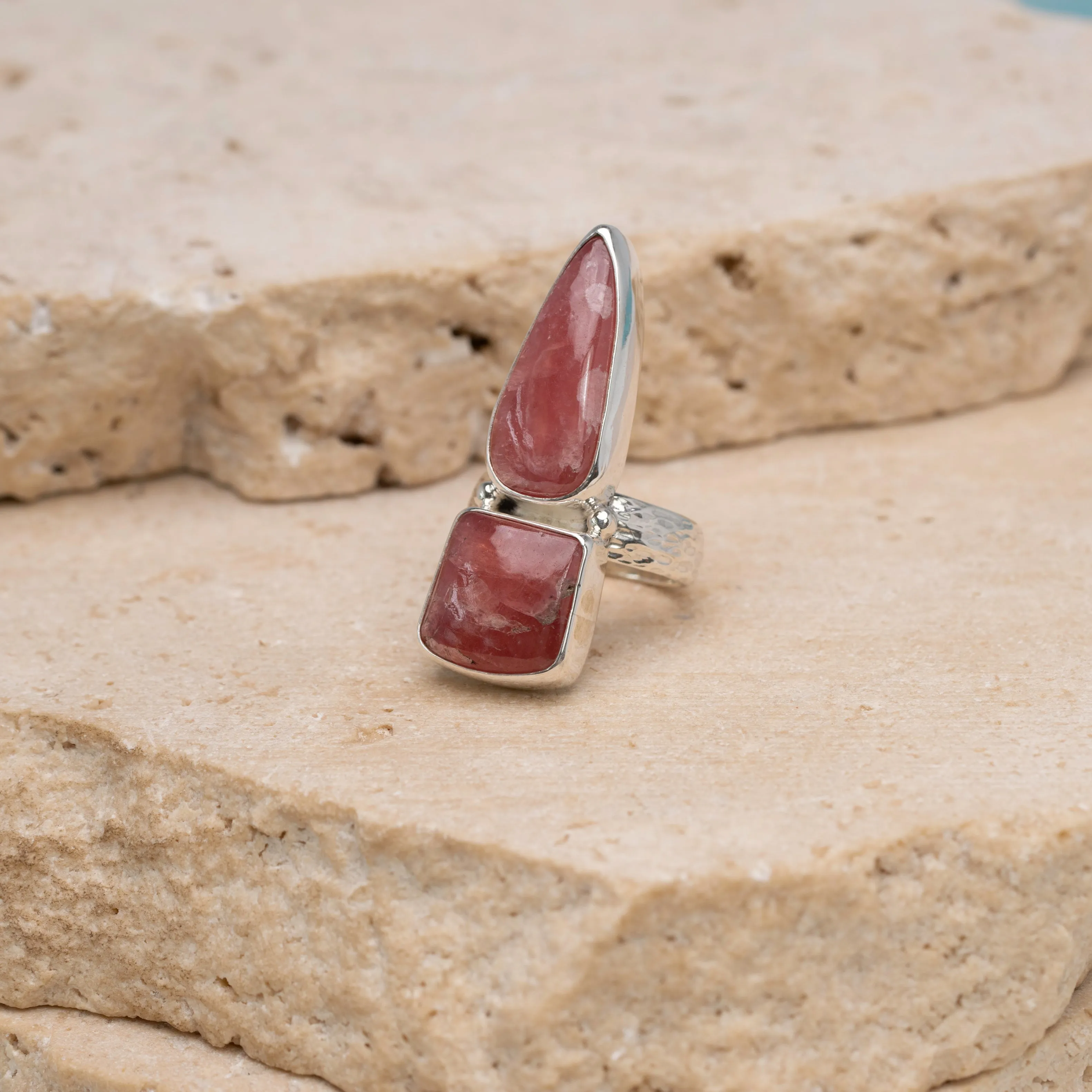 Rhodochrosite Blush Ring