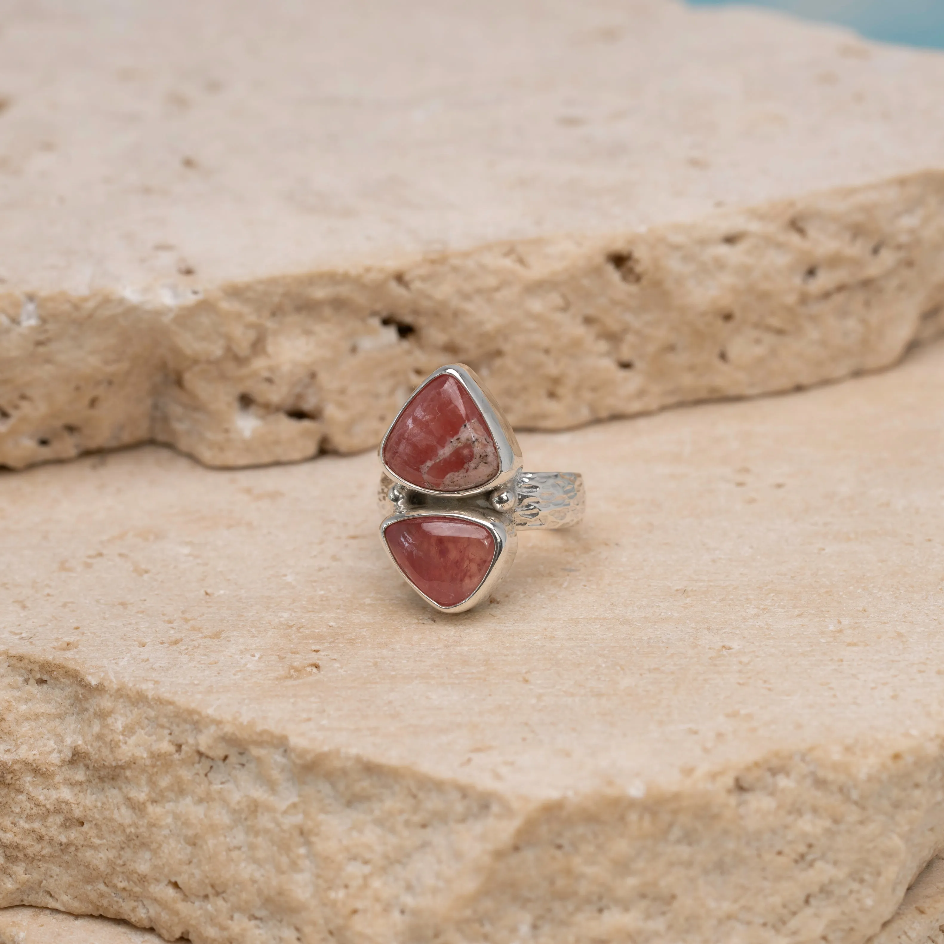 Rhodochrosite Blush Ring