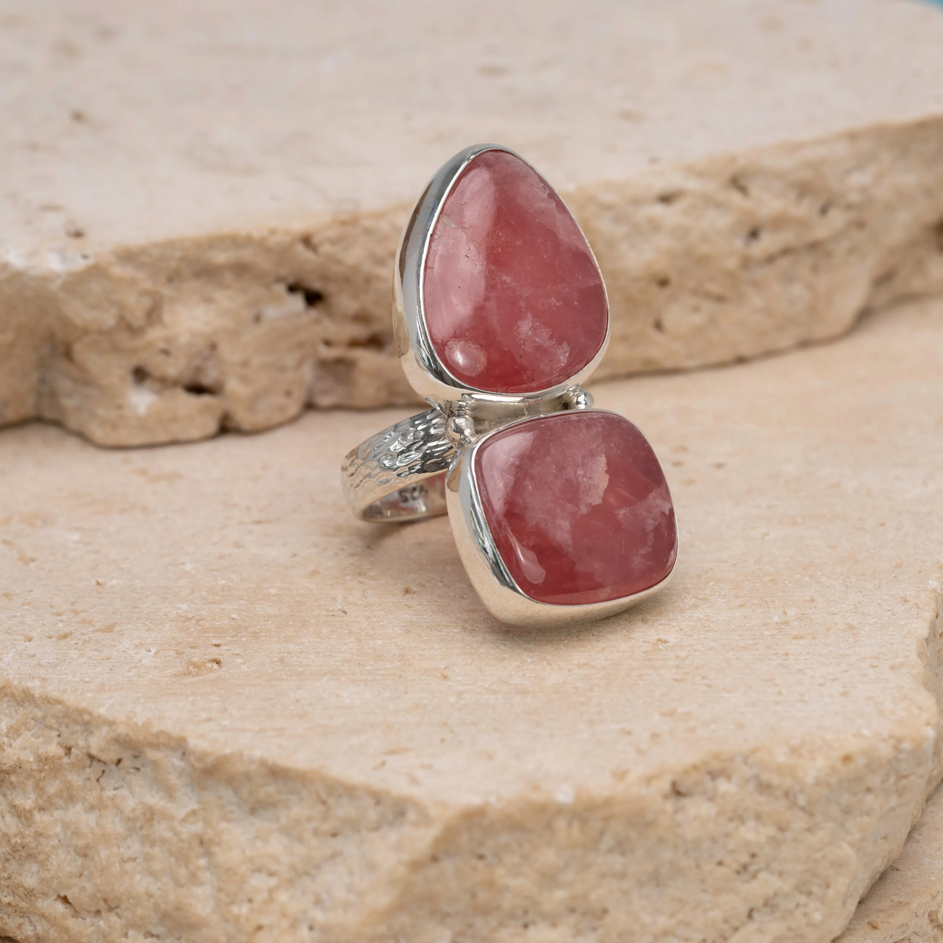 Rhodochrosite Blush Ring