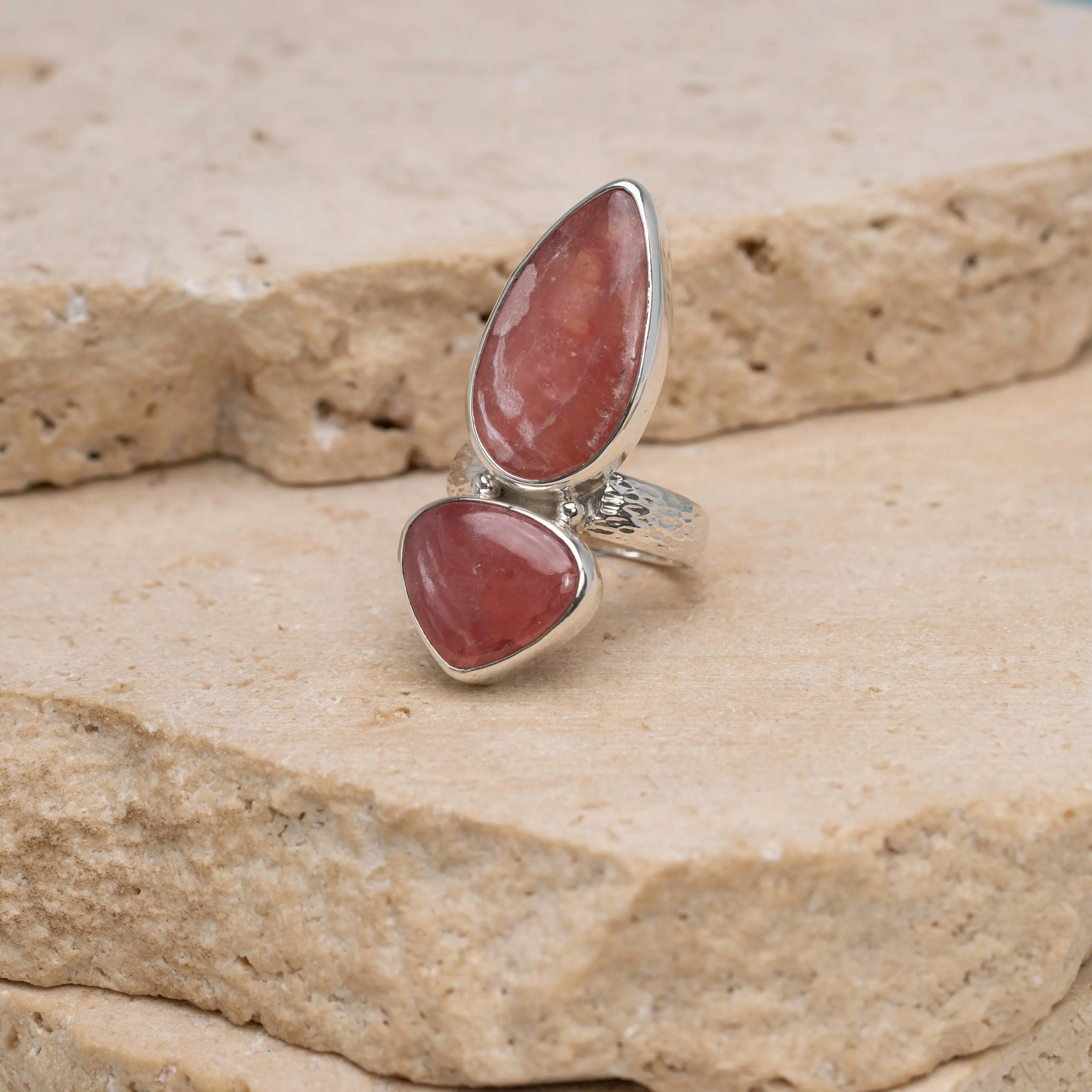 Rhodochrosite Blush Ring