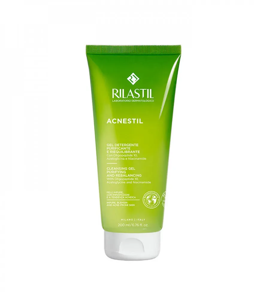 Rilastil Acnestil Purifying & Rebalancing Cleansing Gel - 200ml | ريلاستيل غسول جيل للبشرة الدهنية - 200 مل