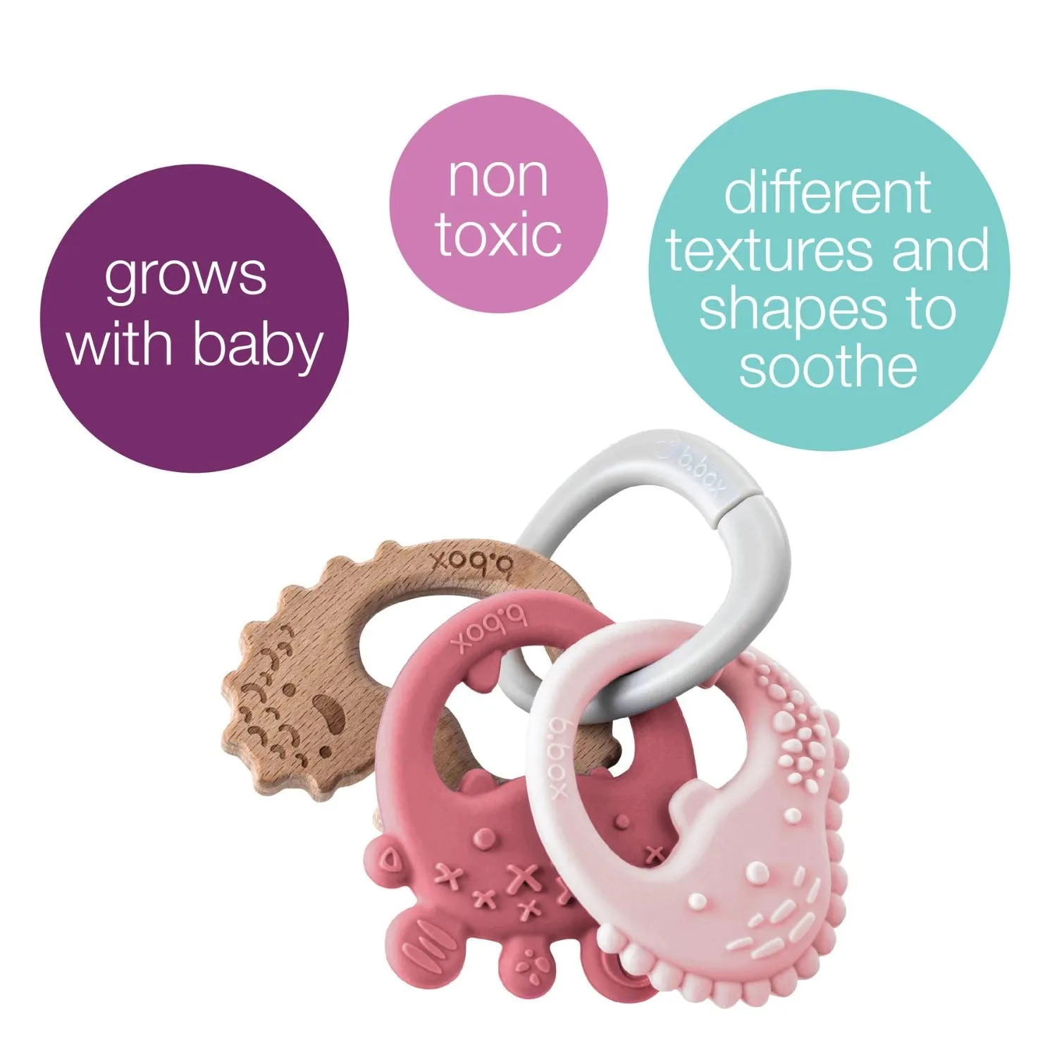 Trio Teether Blush Pink