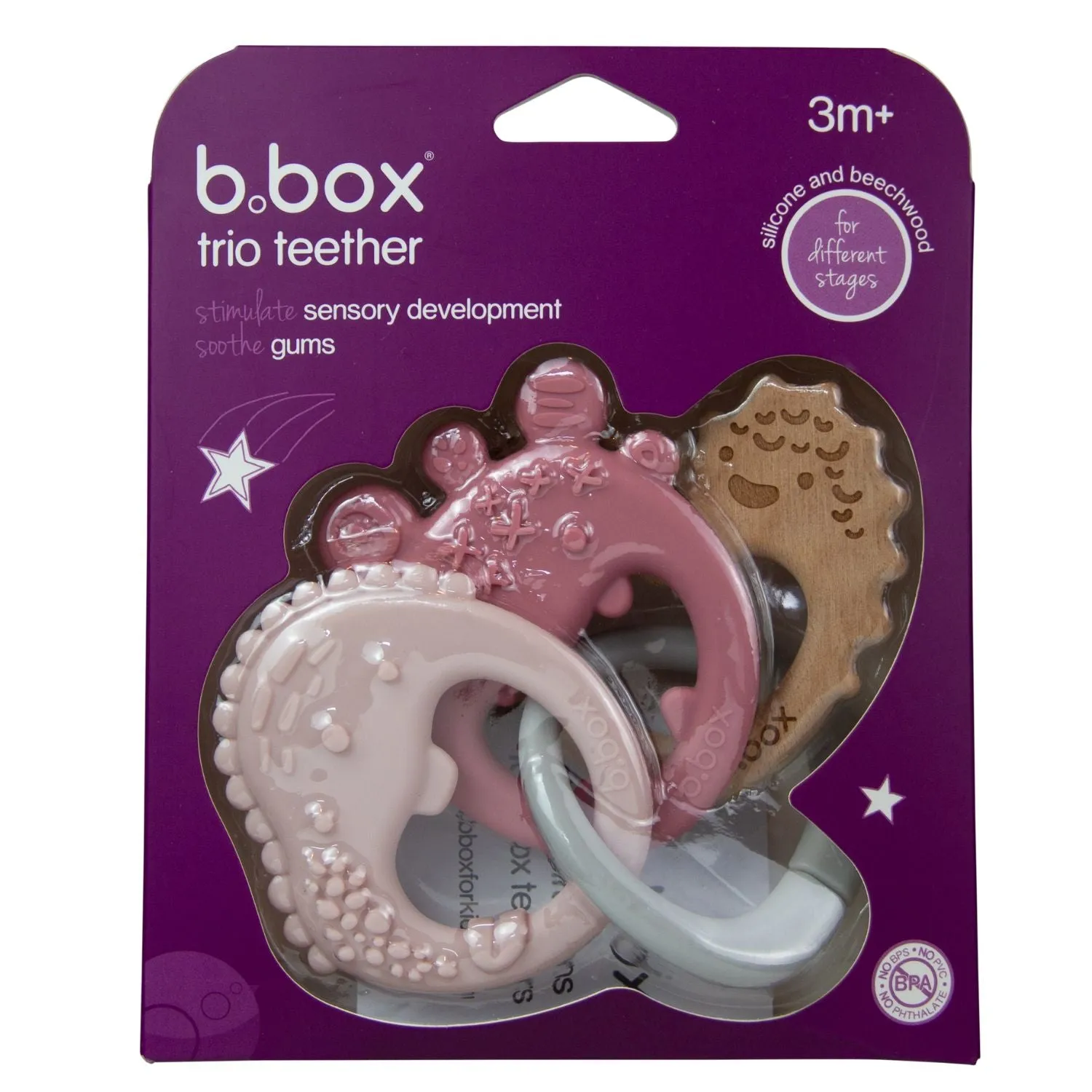 Trio Teether Blush Pink
