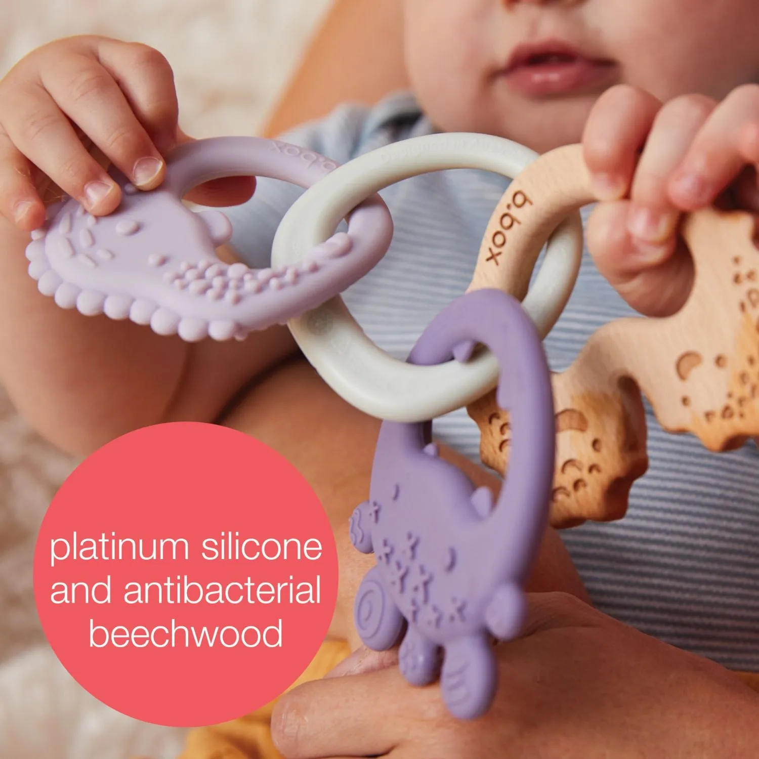 Trio Teether Blush Pink