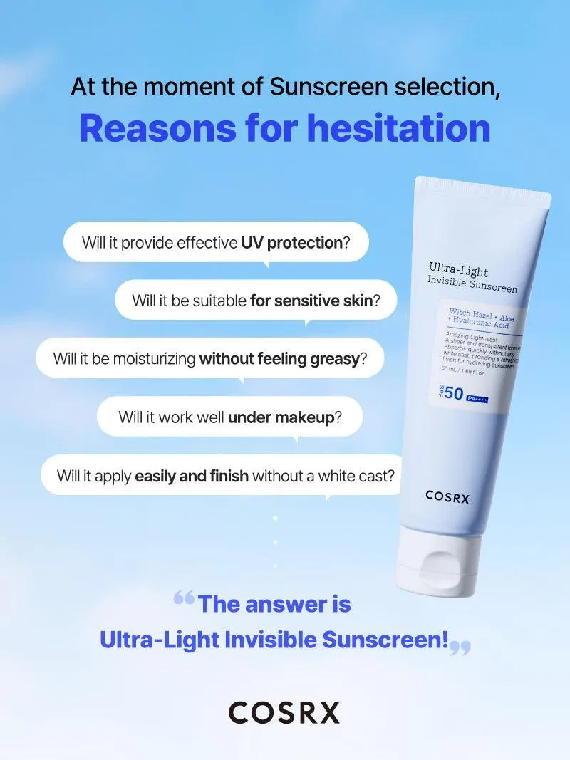 Ultra-Light Invisible Sunscreen SPF50 PA    