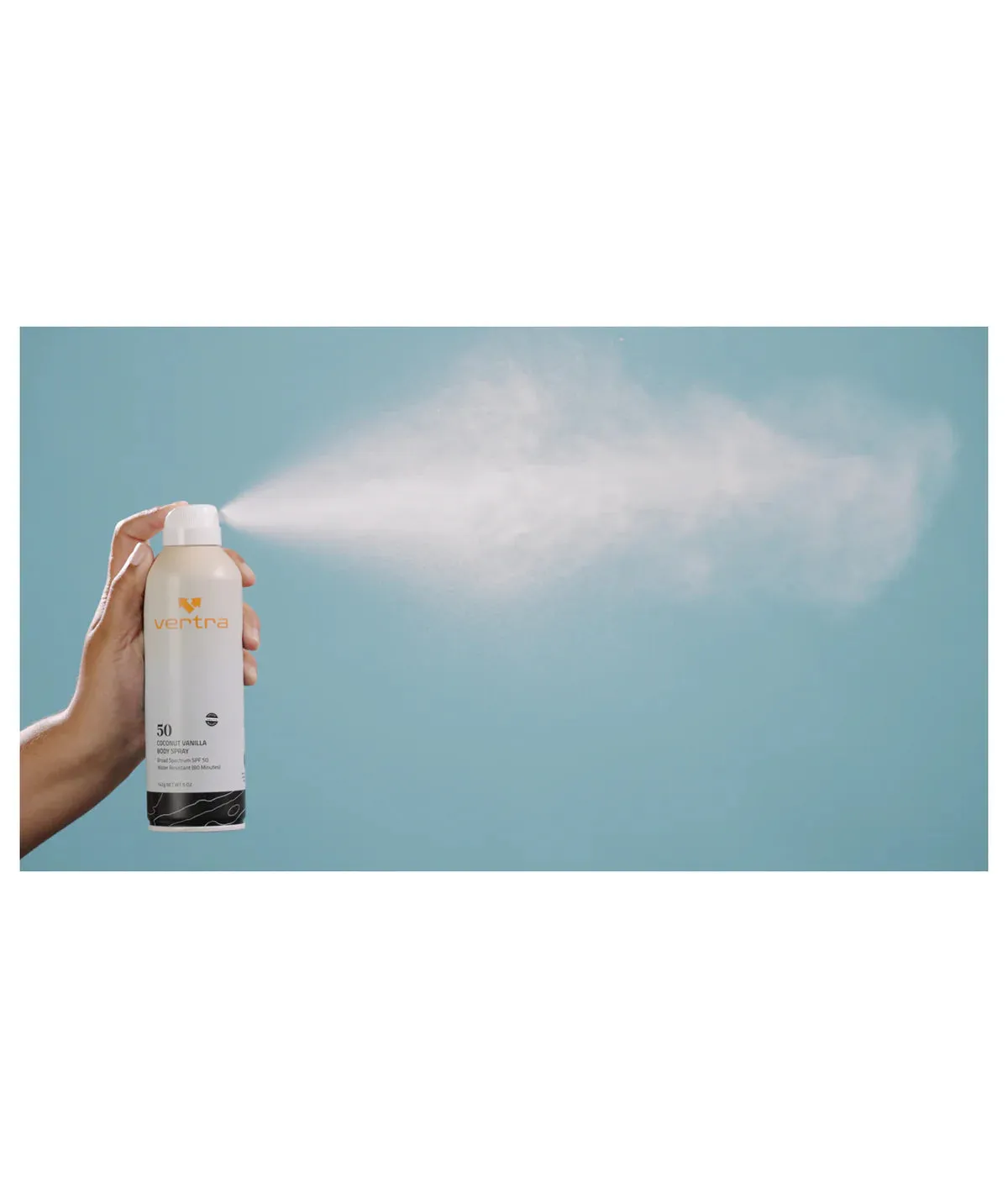 VERTRA COCONUT VANILLA SPRAY SUNSCREEN SPF 50